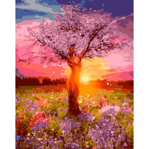 Картина по номерам "Розовое дерево"