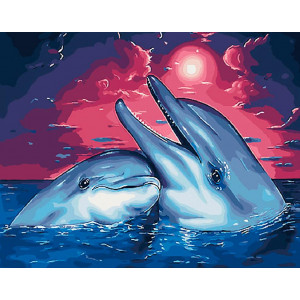 Картина по номерам "Песни дельфинов"