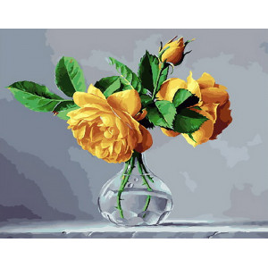 Картина по номерам "Жовті троянди"