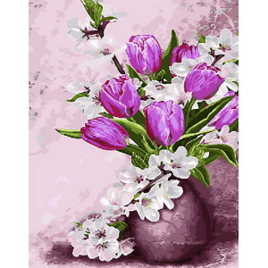 Картина по номерам "Весняні квіти"