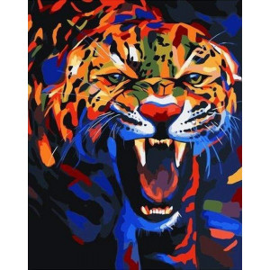 Картина по номерам "Ярость леопарда"