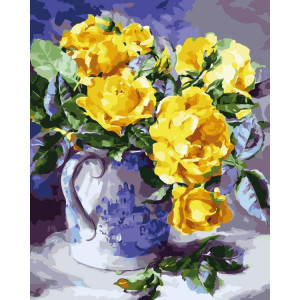 Картина по номерам "Желтые розы"