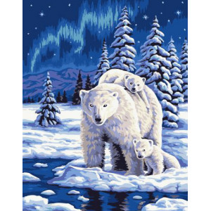 Картина по номерам "Сімейство північних ведмедів"