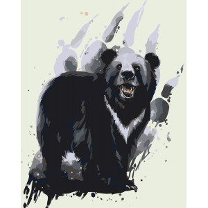 Картина по номерам "Ведмідь гризлі"