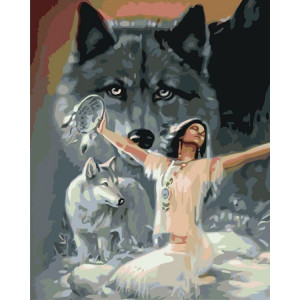 Картина по номерам "Дух вовка"