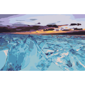 Картина по номерам "Ледяная река"