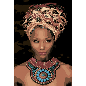 Картина по номерам "Африканська красуня"