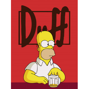 Картина по номерам "Симпсоны - Duff"