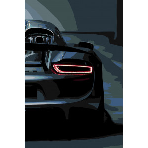 Картина по номерам "Porsche 918 Spyder"