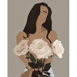 Картина по номерам "Душа, як троянди. Мінімалізм"