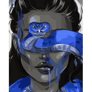 Картина по номерам "Голубая змея"