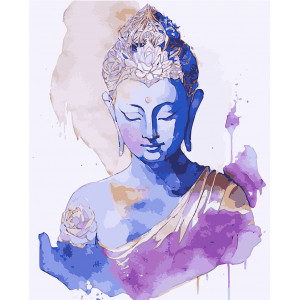 Картина по номерам "Будда. Золотая краска"
