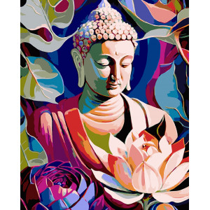 Картина по номерам "Будда с лотосом"