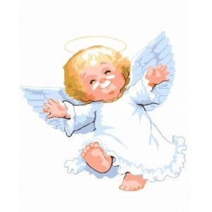 Картина по номерам "Счастливый Ангелочек"