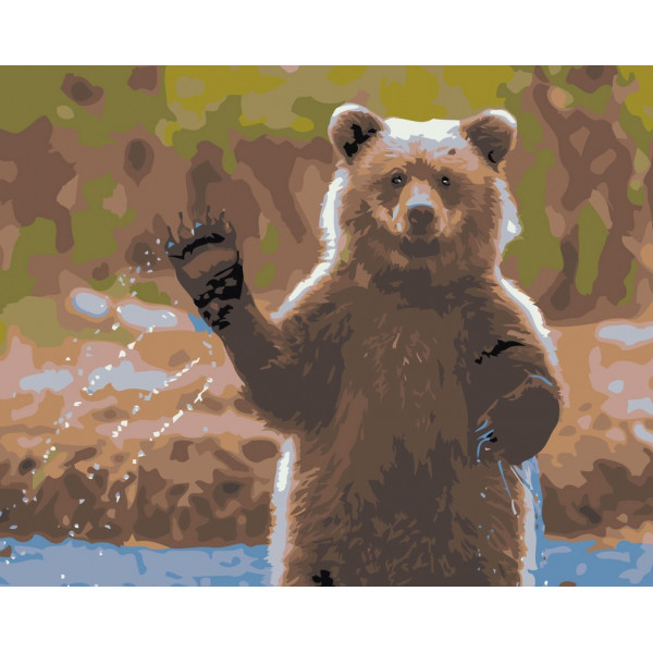 Картина по номерам "Бурый медведь"
