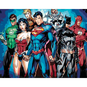 Картина по номерам "Команда супергероев"