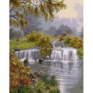 Картина по номерам "Весенний водопад"