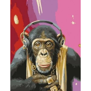 Картина по номерам "Модная обезьяна"
