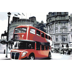 Картина по номерам "Лондонський автобус"