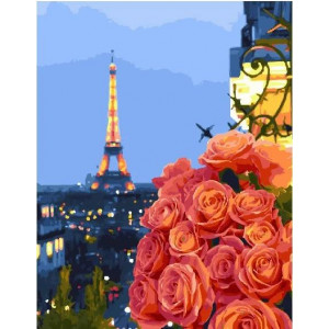 Картина по номерам "Романтика вечернего Парижа"
