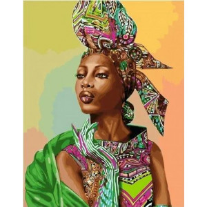 Картина по номерам "Африканская модница"