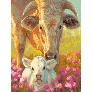 Картина по номерам "Коровы на лугу"