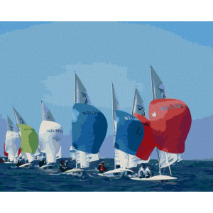 Картина по номерам "Морські перегони"
