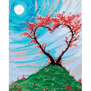 Картина по номерам "Дерево-сердце. День"