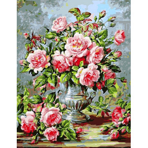 Картина по номерам "Роскошный букет роз"