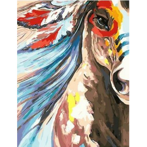 Картина по номерам "Индейская боевая лошадь"