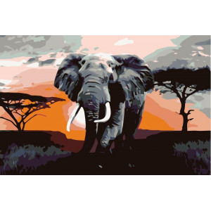 Картина по номерам "Африканский слон"