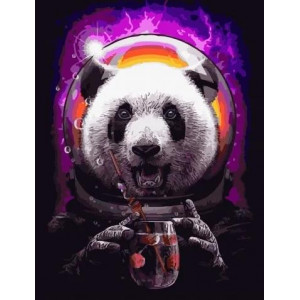 Картина по номерам "Панда астронавт"