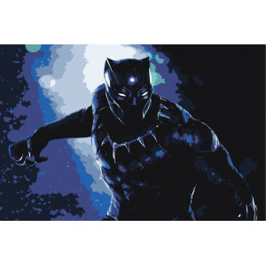 Картина по номерам "Black Panther"