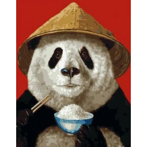 Картина по номерам "Панда та рис"