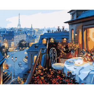 Картина по номерам "Парижский балкончик"
