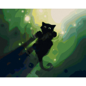 Картина по номерам "Сутінковий кіт"