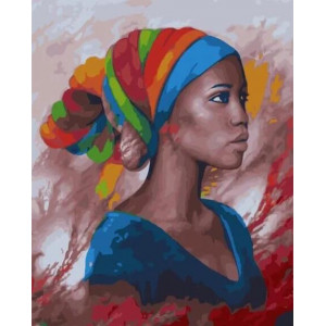 Картина по номерам "Портрет Африканки"