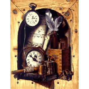 Картина по номерам "Натюрморт с часами"