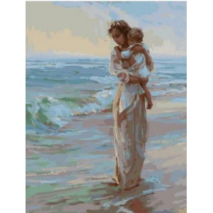 Картина по номерам "С мамой на море"