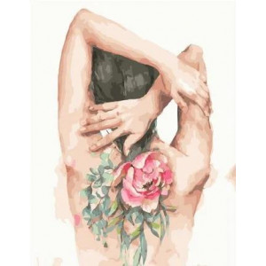 Картина по номерам "Роза на спине"