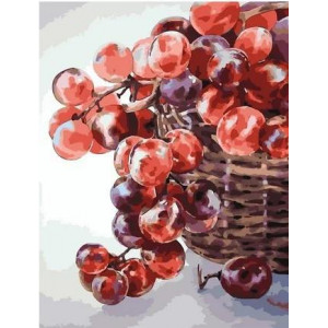 Картина по номерам "Корзина винограда"