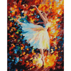 Картина по номерам "Балерина в красках"