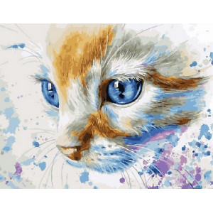 Картина по номерам "Голубоглазый котенок"