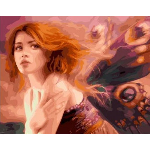 Картина по номерам "Дівчина метелик"