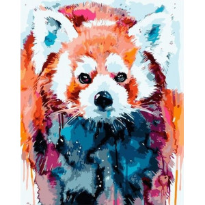 Картина по номерам "Красная панда"