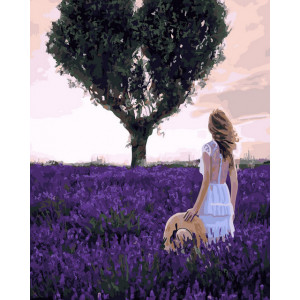 Картина по номерам "Девушка в лавандовом поле"
