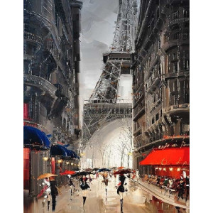 Картина по номерам "Улица Парижа"