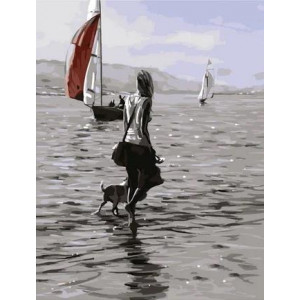 Картина по номерам "Прогулка у моря"