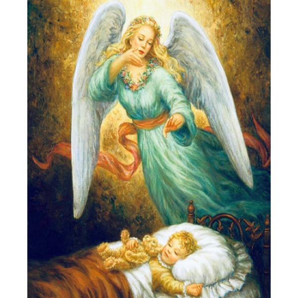 Картина по номерам "Ангел охраняет сон"