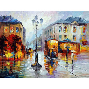 Картина по номерам "Дождь в городе"